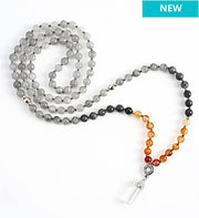 New CF_2 Grey & Orange Beaded Necklace